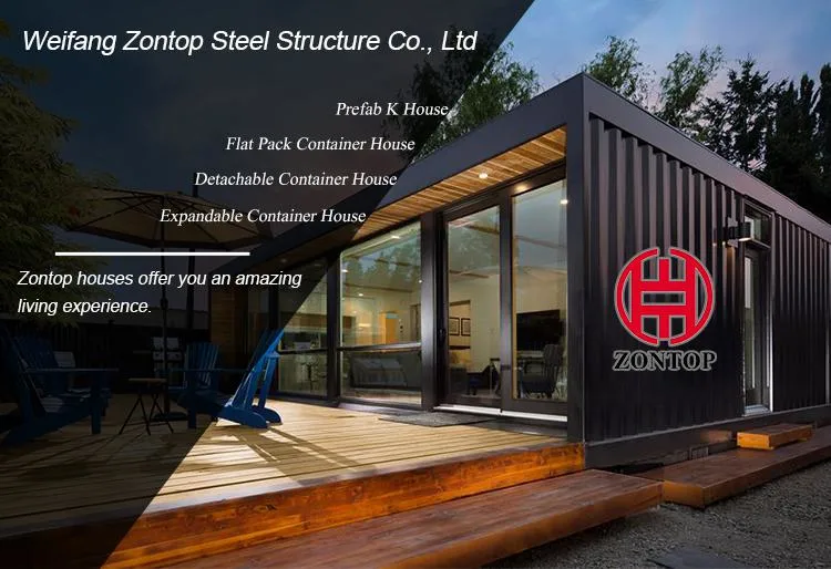 2 Storey Light Steel Structure Frame Villa House Modular Home Detachable Expandable Prefabricated Building New Model Luxury Flatpack Prefab Container House