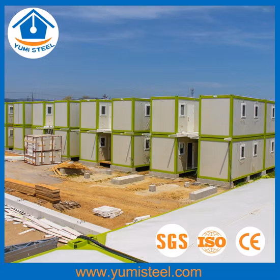 オフィス/避難所/店舗用のフラットパックプレハブ複数コンテナハウス